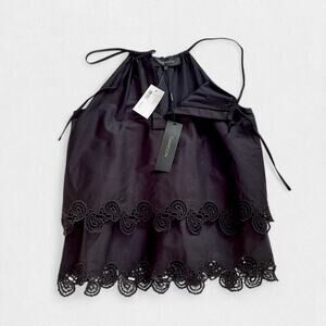 Thakoon Camisole Top NWT Lace Cutwork Gathered Empire Waist Ruffle